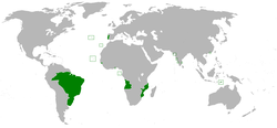Lãnh thổ đỉnh điểm của Đế quốc Bồ Đào Nha năm 1820