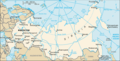 Mapa de Rusia donde está a la izq. Nizni Nóvgorod