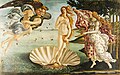 Image 57Sandro Botticelli, The Birth of Venus (c. 1486). Tempera on canvas. 172.5 cm × 278.9 cm (67.9 in × 109.6 in). Uffizi, Florence. (from Culture of Italy)