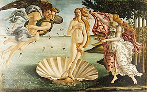 Sandro Botticelli, El nacimiento de Venus.