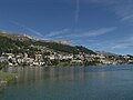 Localidad de Sankt-Moritz e o seu lago