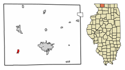 Location of Pearl City in Stephenson County, Illinois.