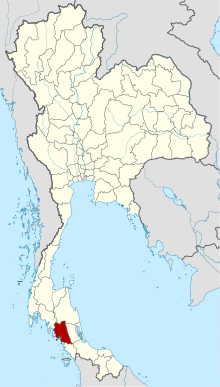 Map of Thailand highlighting Trang Province