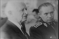 Svoboda i czechosłowacki minister obrony narodowej Martin Dzúr we wrześniu 1968