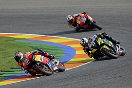 Andrea Dovizioso, Ben Spies and Dani Pedrosa 2010 Valencia.jpg