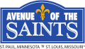 Logo de Avenue of the Saints ; l'enregistrement a été refusé malgré une revendication de droits d'auteur sur la compilation concernant l'arrangement d'éléments ne pouvant sinon pas être protégés (décision)