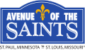 Logo de Avenue of the Saints ; l'enregistrement a été refusé malgré une revendication de droits d'auteur sur la compilation concernant l'arrangement d'éléments ne pouvant sinon pas être protégés (décision)