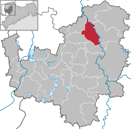 Läget för kommunen Bennewitz i Landkreis Leipzig