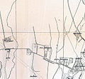 Kart over Blindern 1917, utsnitt fra «Kart over Kristiania, udarbeidet av Byens Opmaalingsvæsen»