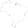 Português: Contorno fino do mapa do Brasil.