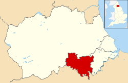 達靈頓在達勒姆郡和英格蘭的位置