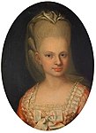 Charlotta Wargentin (1760-1819), cirka 1780, gift med Erik Bredberg.