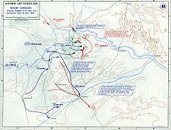 Another map of Europe, this time showing French units attacking the exposed Austrian flank from the southwest