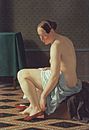 Naked Woman Putting on her Slippers (1843)