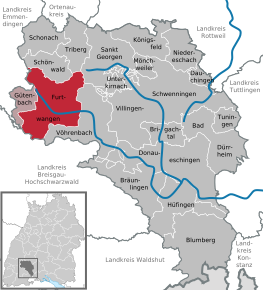 Poziția localității Furtwangen im Schwarzwald