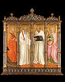 „Šv. Marija Magdalena, Šv. Benediktas, Šv. Bernardas Klervietis ir Šv. Kotryna Aleksandrietė“ (apie 1380-1390, Indianapolio meno muziejus, Indianapolis)