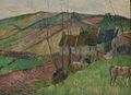 Paul Gauguin : Chaumières au flanc de la montagne Sainte-Marguerite (1888)