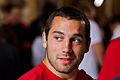 * Nomination Jean-Marc Doussain in the Capitole de Toulouse to celebrate the 19th national championship title of the Stade toulousain. --PierreSelim 06:40, 12 June 2012 (UTC) * Promotion Good portray. --ArildV 17:01, 12 June 2012 (UTC)