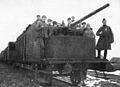 Artillery wagon of armored train. Estonian War of Independence