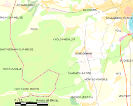 Mapa obce Domgermain
