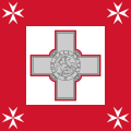 Maltská lodní vlajka (Naval Jack) Poměr stran: 1:1