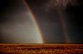 Rainbow with reflection - note reversal of spectrum.