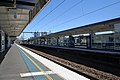 Westbound view from Platform 6, with the now replaced Sydney style blue and yellow tactile, which were replaced with the regular orange and yellow tactile in mid-2010s, March 2008