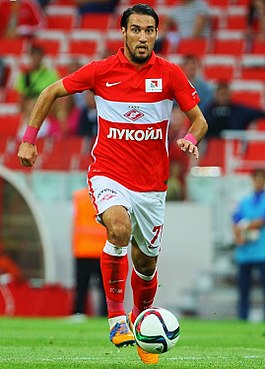 Popov in het tenue van Spartak Moskou in 2015.