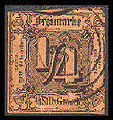 Briefmarke der Thurn-und-Taxis-Post 1852