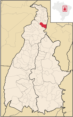 Localização de Darcinópolis no Tocantins