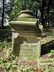 Nagrobek na zabytkowym cmentarzu ewangelicko-augsburskim z 2 połowy XIX wieku w miejscowości Wirwajdy.