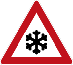 Isig/snöig väg