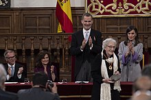 Acto de entrega del Premio Cervantes a Ida Vitale en 2019