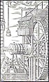 Image 27A water-powered mine hoist used for raising ore, ca. 1556 (from History of technology)