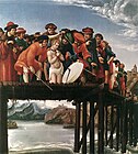 阿爾布雷希特·阿爾特多費的《聖弗洛里亞諾的殉難（義大利語：Martirio di san Floriano）》，76.4 × 67.2 cm，約繪於1518年，1914年始藏[61]
