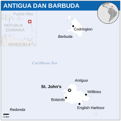 Lokasi Antigua dan Barbuda