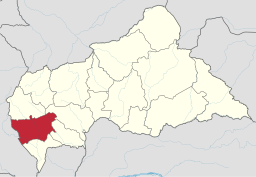 Mambéré-Kadéïs läge i Centralafrikanska republiken, gränser innan 2021