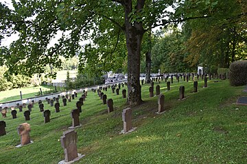 Vue du cimetière militaire allemand.