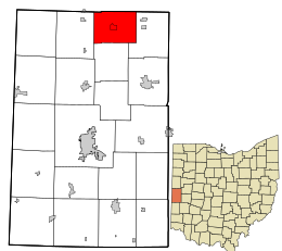 Location in Darke County and the state of Ohio