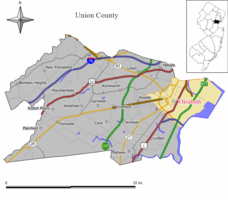 Map of Elizabeth in Union County (click image to enlarge; also see: state map)