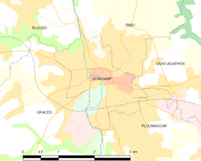 Poziția localității Guingamp