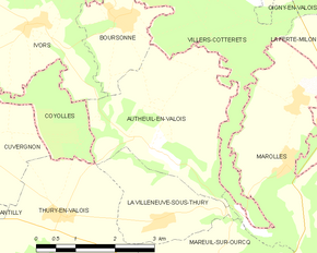 Poziția localității Autheuil-en-Valois