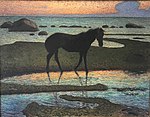 Häst vid strand (Sommarnatt) (1902)