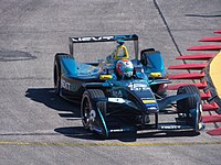 Nelson Piquet Jr. w samochodzie Spark-Renault SRT_01E podczas ePrix Berlina 2017