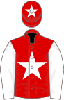 Red, white star, white sleeves, star on cap