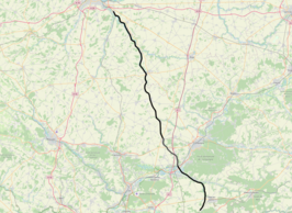 Spoorlijn Ormoy-Villers - Boves op de kaart