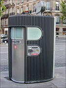 Sanisette automated public toilet in Paris, France