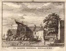 Hendrik Spilmann - Kopergravure van de Ridderhofstad Rhijnauwen (1773)