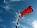 Flag of Turkey proudly waving in the wind