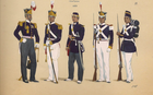 Infantería Imperial, uniforme del soldado imperial brasileño en 1852.